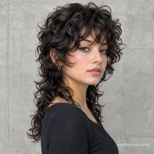 Wolf Cut Mullet: 25+ Styles for Women and Men in 2026 10 Curly wolf cut mullet for women with natural volume and defined curls