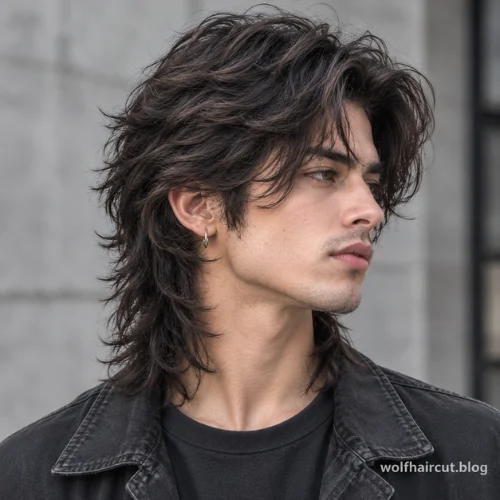 Wolf Cut Mullet: 25+ Styles for Women and Men in 2026 9 Long wolf cut mullet for men with a layered crown and extended back