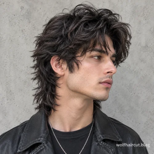 Wolf Cut Mullet: 25+ Styles for Women and Men in 2026 18 Textured wolf cut mullet for men with choppy layers and tapered sides
