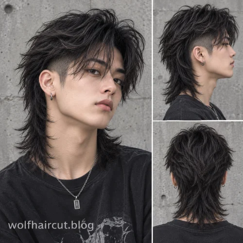Wolf Cut Mullet: 25+ Styles for Women and Men in 2026 20 Wolf cut mullet for men with shaved sides and a long textured back