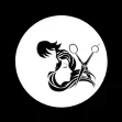 website logo with a male and female with wolf haircut style.